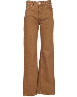 Ami Paris Loose-Fitting Jeans Pants - Brown