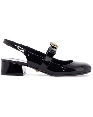 Versace Gianni Ribbon Slingback - White