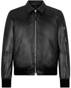 Tom Ford Leather Outerwears Black