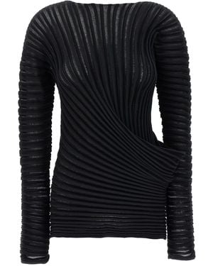 Issey Miyake Stream' Top - Black