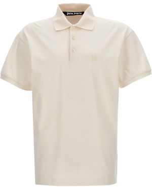 Palm Angels 'Monogram' Polo Shirt - White