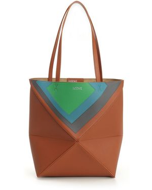 Loewe Puzzle Fold Shoulder Bags - Blue
