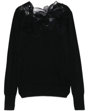 Ermanno Scervino Floral Lace Sweater - Black