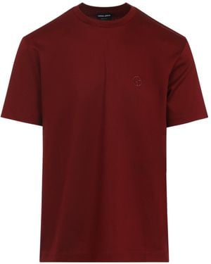 Giorgio Armani Cotton T-Shirt-Uomo - Rosso