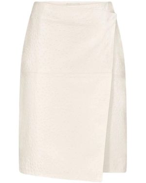 Loulou de Saison Leather Skirts Neutral - White