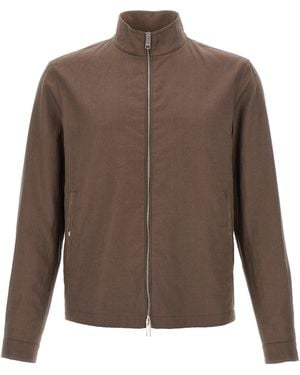 ZEGNA Linen Oasis Blouson - Brown