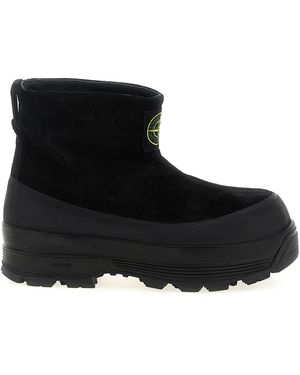 Stone Island Suede Ankle Boots - Black
