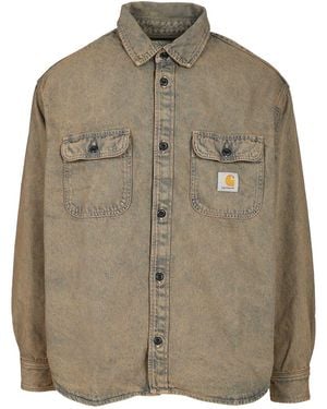 Carhartt Smithtown Jackets Light Blue - Brown