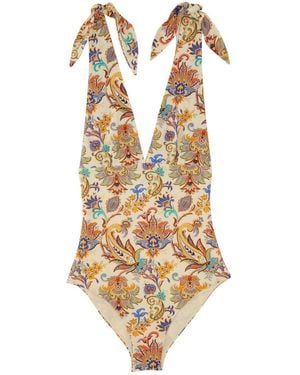 Etro Printed One-Piece Swimsuit-Donna - Metallizzato