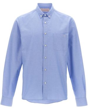 Valentino Garavani Button Down Shirt Shirt And Blouse - Blue