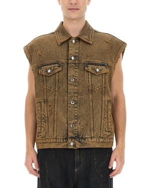 Dolce & Gabbana Classic Denim Vest - Green
