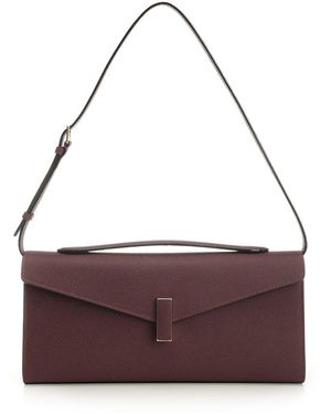 Valextra Iside Clutch With Handle And Strap Clutches Bordeaux - Purple