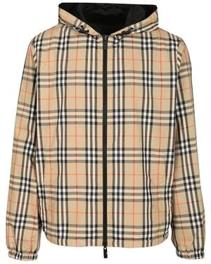 Burberry Reversible Check Jacket Jackets - Metallic