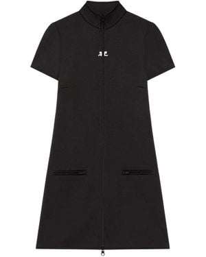 Courreges Interlock Tracksuit Mini Dress - Black