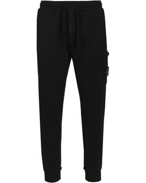 Stone Island Organic Cotton Sweatshirt Sweatpants Pants Black