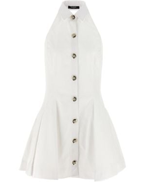 Balmain Halterneck Dresses - White