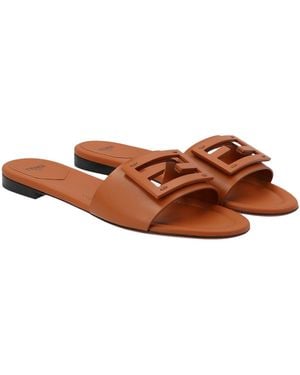 Fendi Baguette Sandals Brown