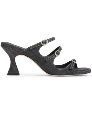 CAREL PARIS Kitty Cotton Mules-Donna - Nero