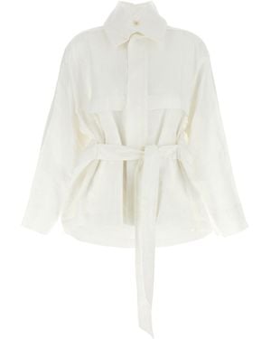 Issey Miyake 'Hempen' Jacket - White