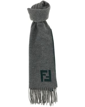 Fendi Double-Sided Scarf Sciarpe-Uomo - Grigio