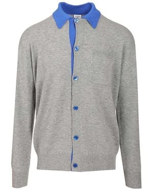 Loewe Polo Cardigan Polo Shirt - Blue