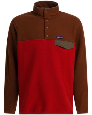 Patagonia Lightweight Synchilla Snap-t Fleece Jackets Red