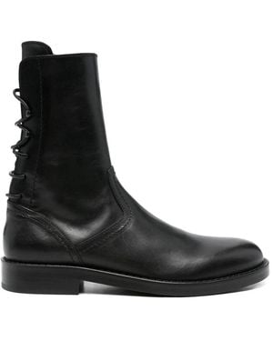 Ann Demeulemeester Leather Sneakers - Black