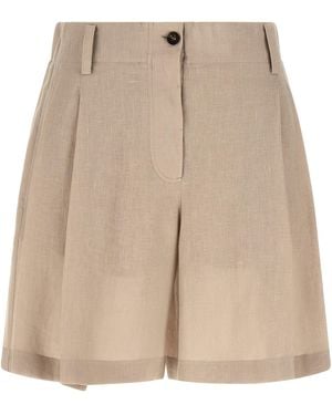 Brunello Cucinelli Linen Shorts - Natural