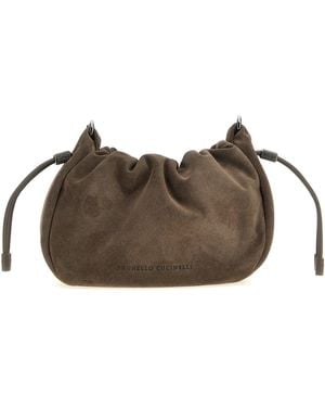 Brunello Cucinelli Bucket Mellow Borse A Tracolla Marrone-Donna
