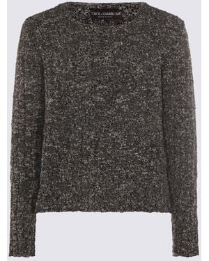 Dolce & Gabbana Sweaters Blacks And Greys-Uomo - Grigio