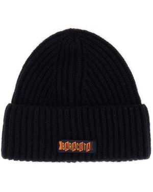 Baracuta Beanie Hat With Logo Patch - Blue
