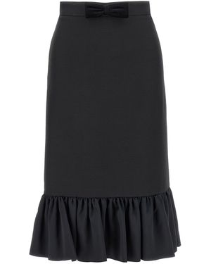 Valentino Garavani Crepe Couture Skirt in Black | Lyst