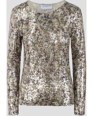 Alessandra Gallo Sequins Blouse - Grey