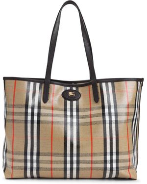 Burberry Highlands Cotton Tote Bag-Uomo - Nero