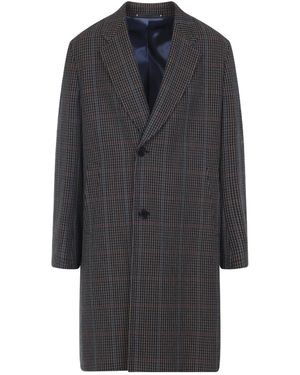 Paul Smith Mud Wool Overcoat-Uomo - Nero