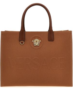 Versace La Medusa Tote Marrone-Donna
