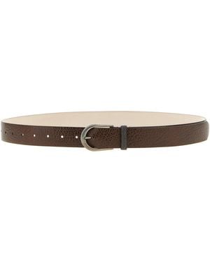 Brunello Cucinelli 'Glossy' Jewel Belt - White