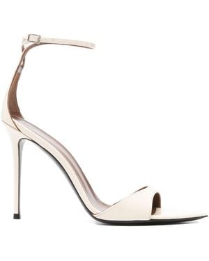 Giuseppe Zanotti Intriigo Leather Heel Sandals - White