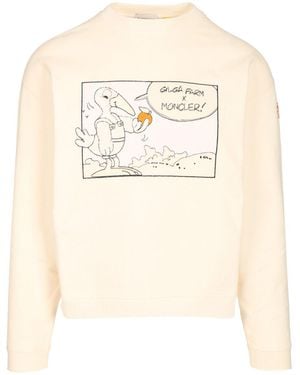 Moncler Genius Cotton Sweatshirt Sweatshirts - Natural