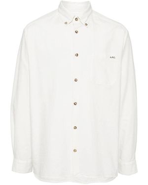 A.P.C. Linen Shirts - White