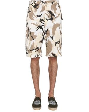 KENZO "Tropic Camo" Bermuda - Natural