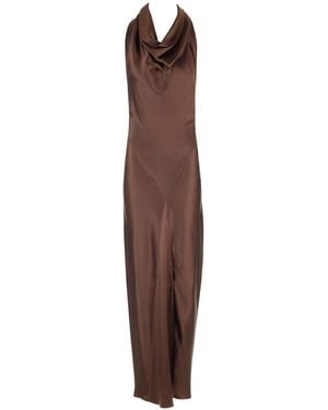 Loewe Long Scarf Dress - Brown