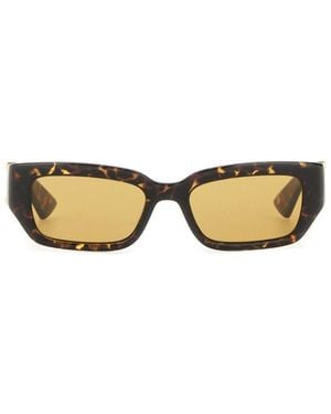 Bottega Veneta Rectangular Sunglasses "Dash" - Brown