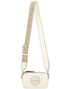 Tory Burch Mini "Miller" Shoulder Bag - Natural