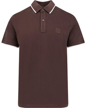 BOSS Slim Fit Cotton Polo Shirt - Brown