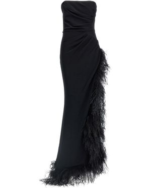 Alessandra Rich Feather Dress Abiti Nero