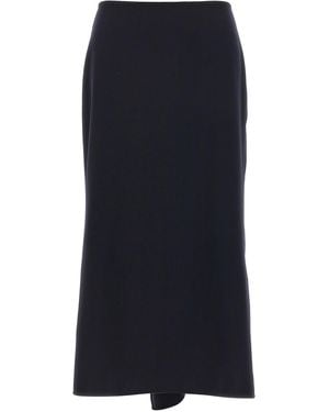 Victoria Beckham 'Kick Detail' Skirt - Blue