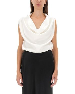 Kiton Shirt With Dropped Collar - White