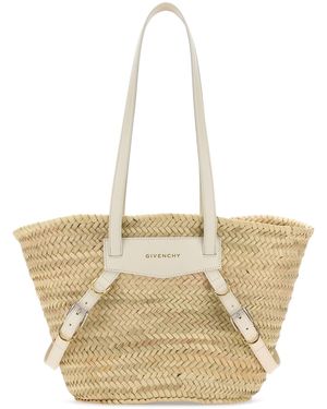 Givenchy Straw Medium Voyou Basket Shopping Bag - Natural