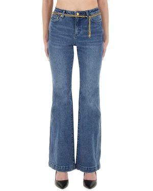 MICHAEL Michael Kors Flared Jeans With Belt - Blue